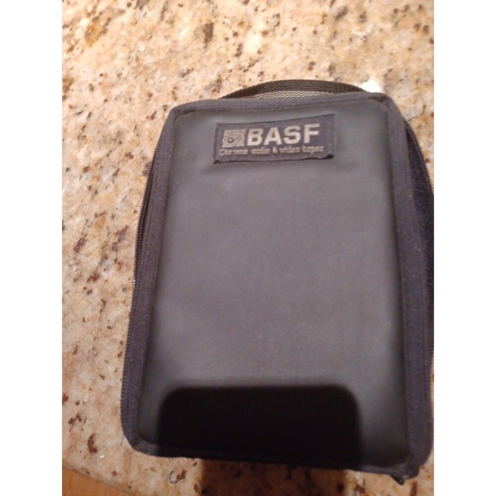 BASF Chrome Audio Video Case Holder Bag Vintage 80s Storage Retro Cassette Tapes